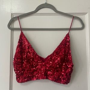 Free People Intimate Sequin Top